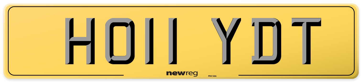 HO11 YDT Rear Number Plate