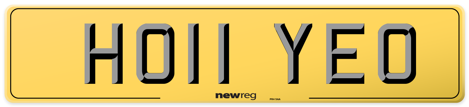 HO11 YEO Rear Number Plate