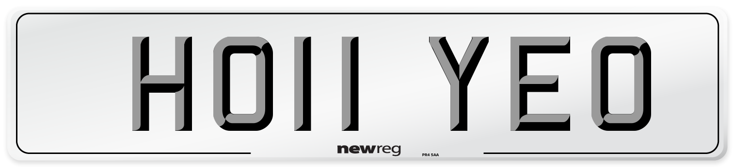 HO11 YEO Front Number Plate