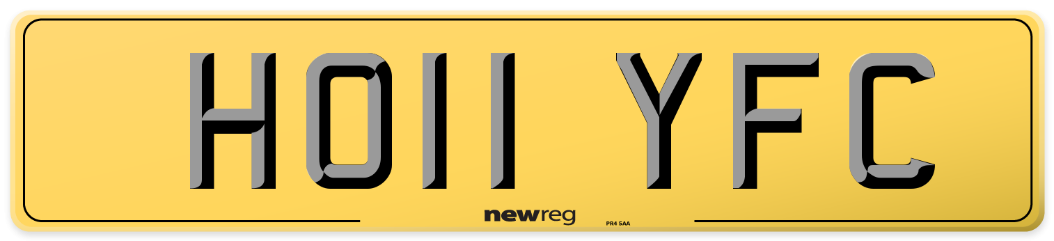 HO11 YFC Rear Number Plate