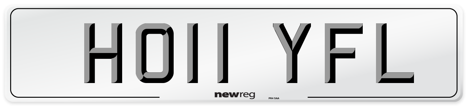 HO11 YFL Front Number Plate