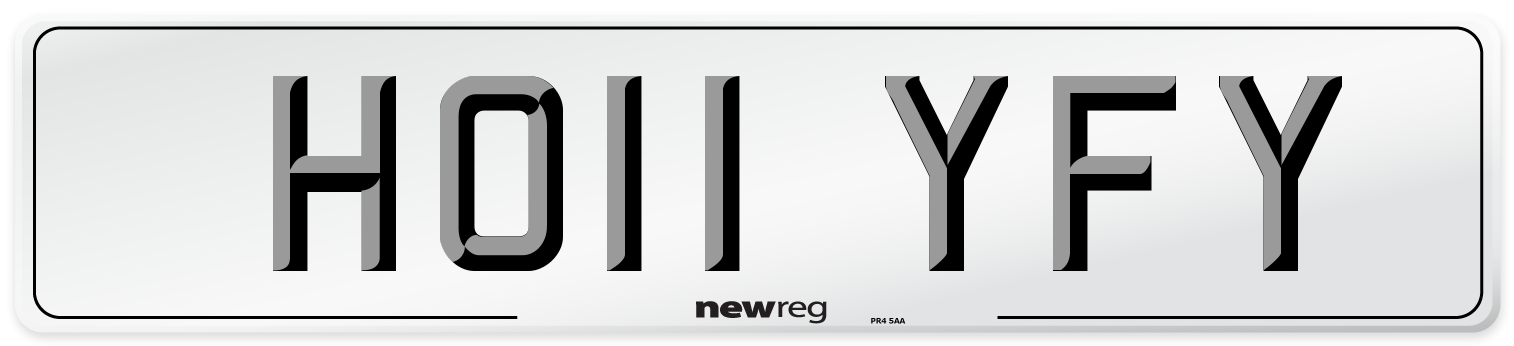 HO11 YFY Front Number Plate