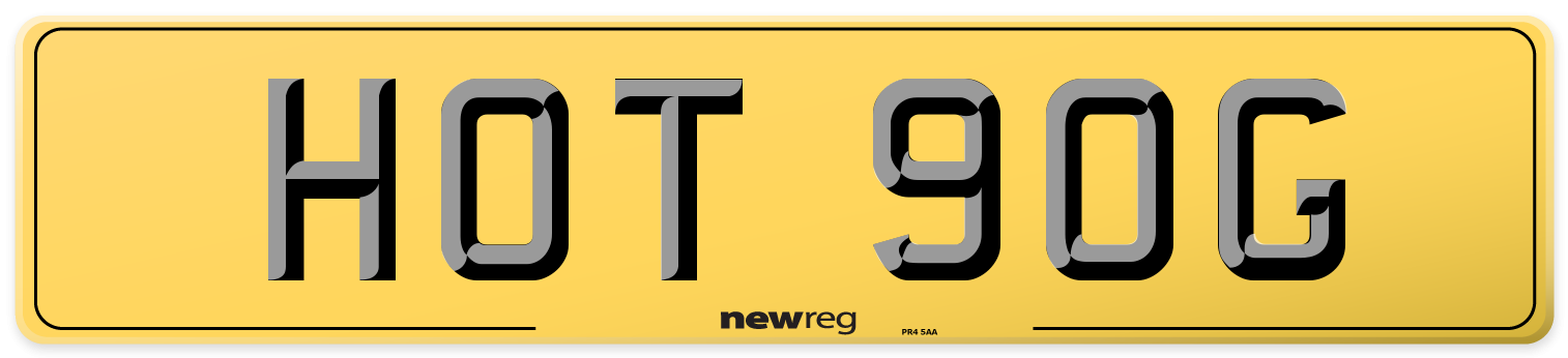 HOT 90G Rear Number Plate