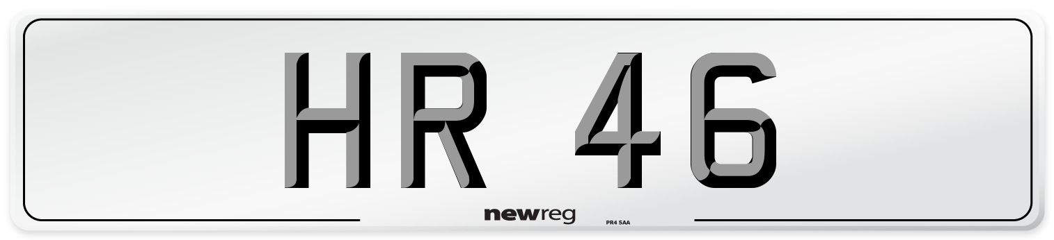 HR 46 Front Number Plate