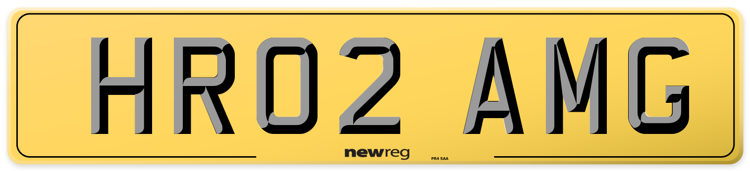 HR02 AMG Rear Number Plate