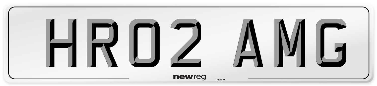 HR02 AMG Front Number Plate