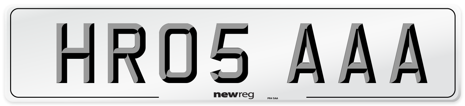 HR05 AAA Front Number Plate