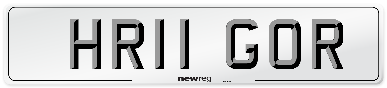 HR11 GOR Front Number Plate