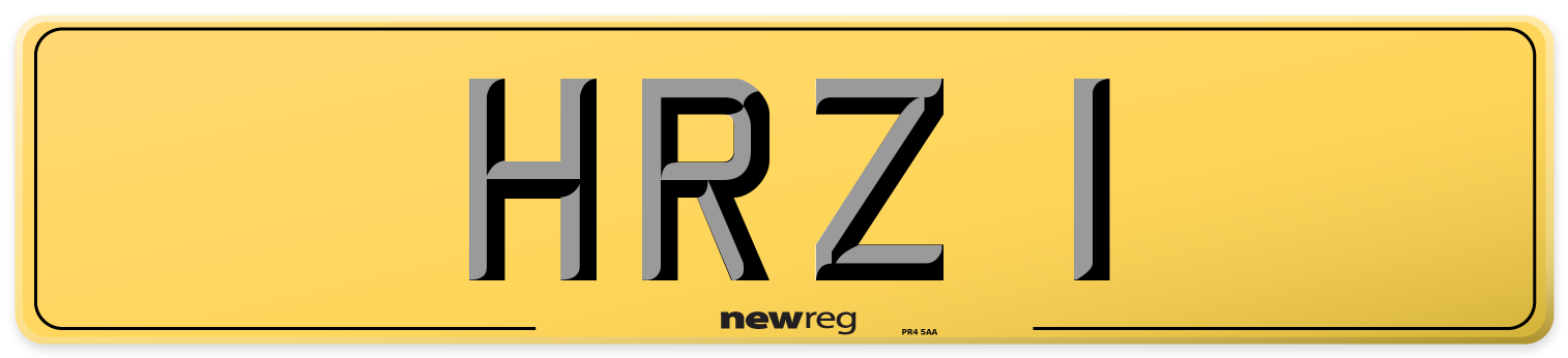 HRZ 1 Rear Number Plate