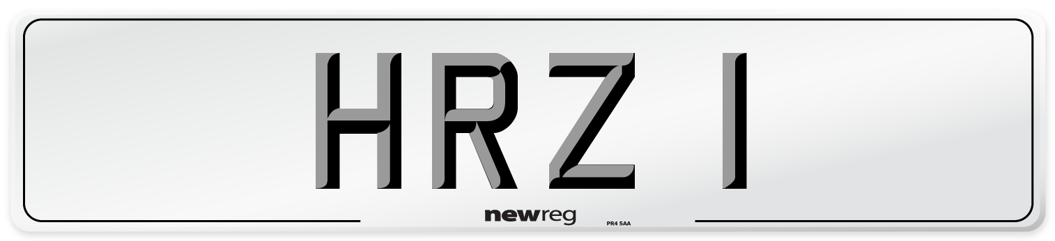 HRZ 1 Front Number Plate