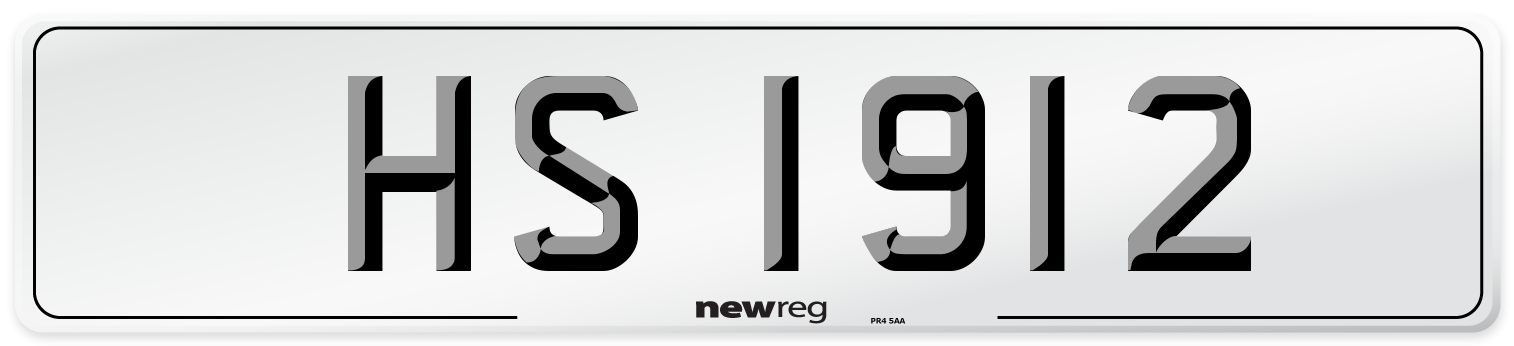 HS 1912 Front Number Plate