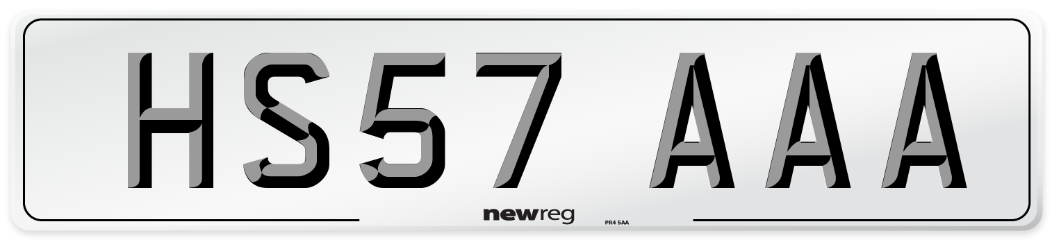 HS57 AAA Front Number Plate