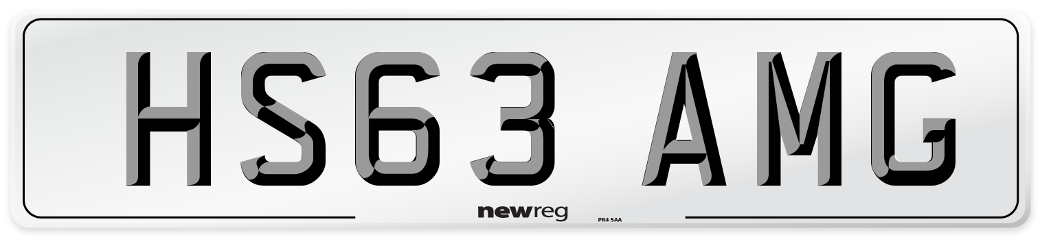 HS63 AMG Front Number Plate