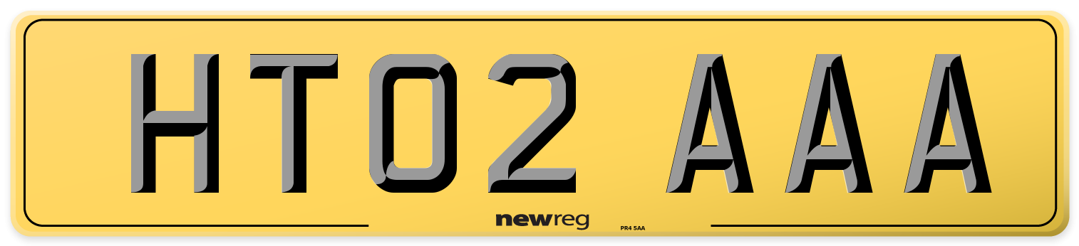 HT02 AAA Rear Number Plate