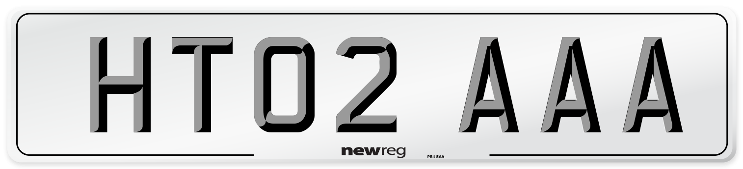 HT02 AAA Front Number Plate