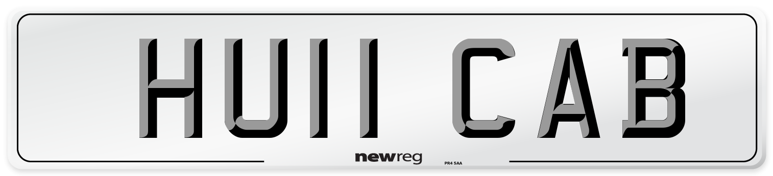 HU11 CAB Front Number Plate