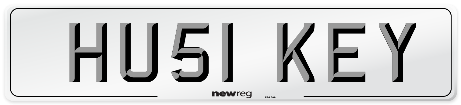 HU51 KEY Front Number Plate