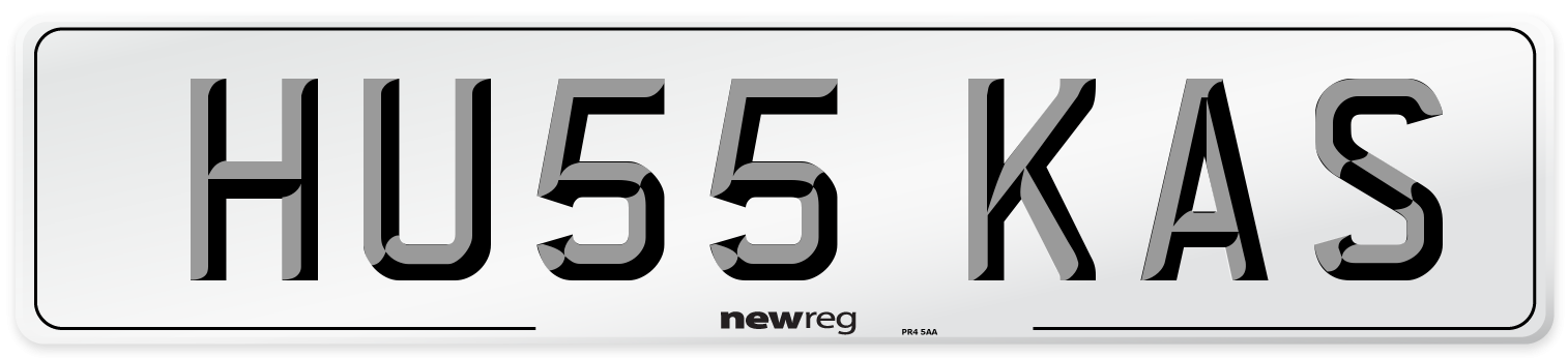 HU55 KAS Front Number Plate