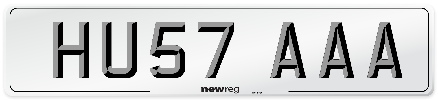 HU57 AAA Front Number Plate