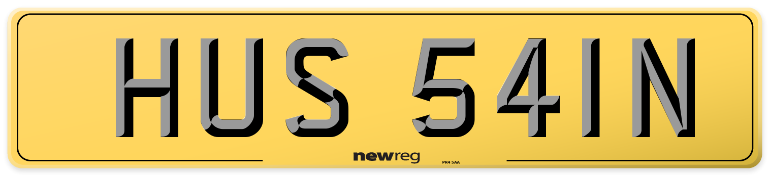 HUS 541N Rear Number Plate