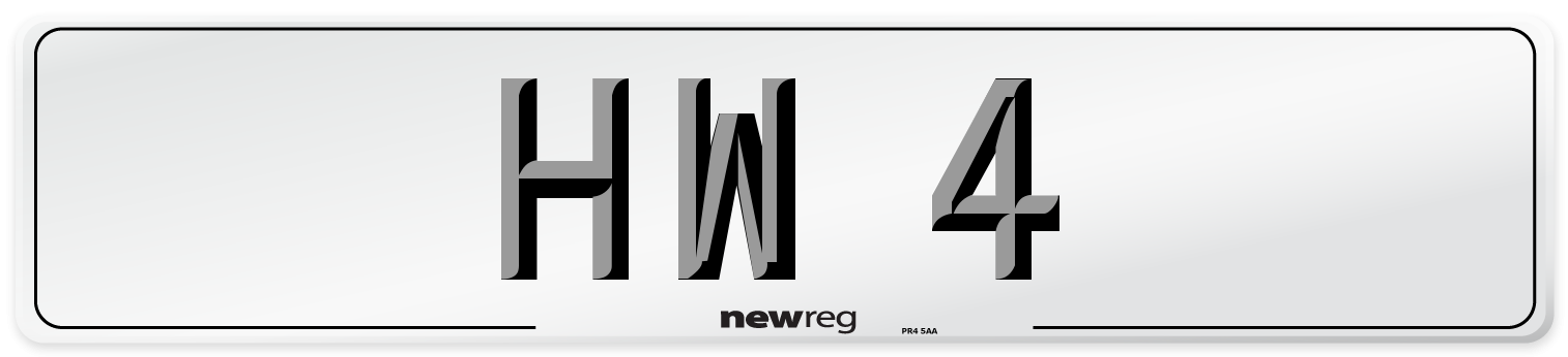 HW 4 Front Number Plate
