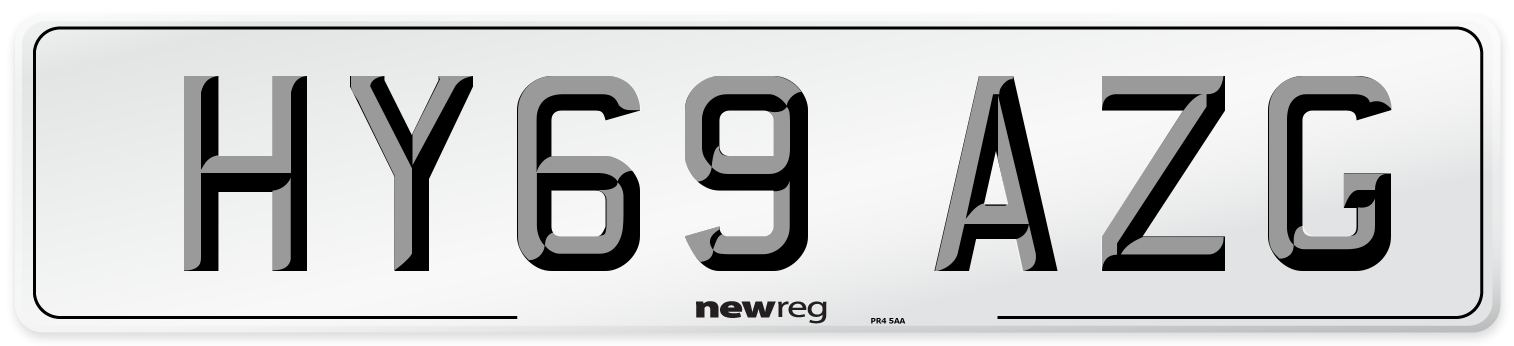 HY69 AZG Front Number Plate
