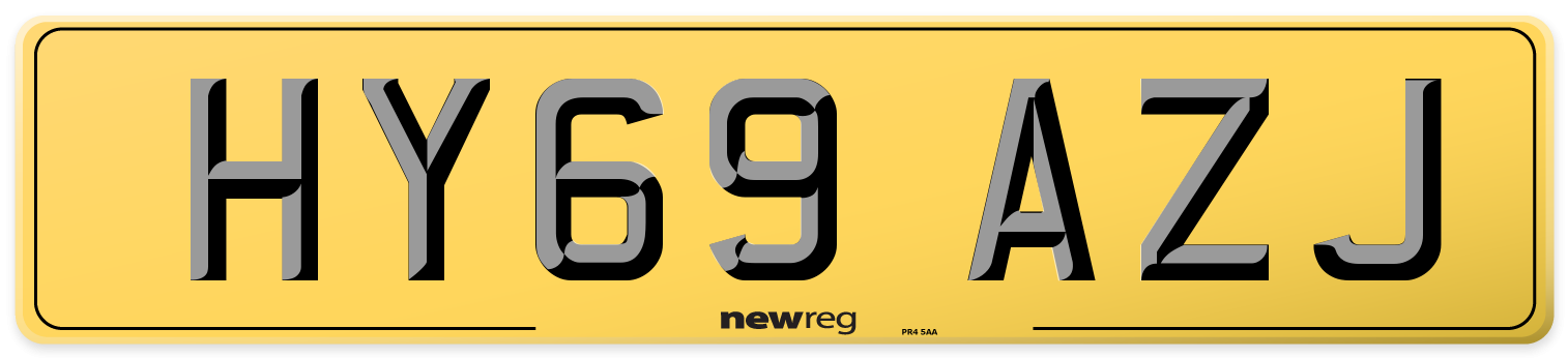 HY69 AZJ Rear Number Plate