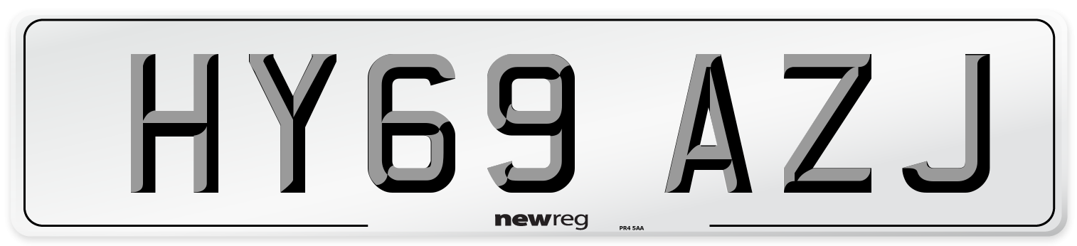 HY69 AZJ Front Number Plate