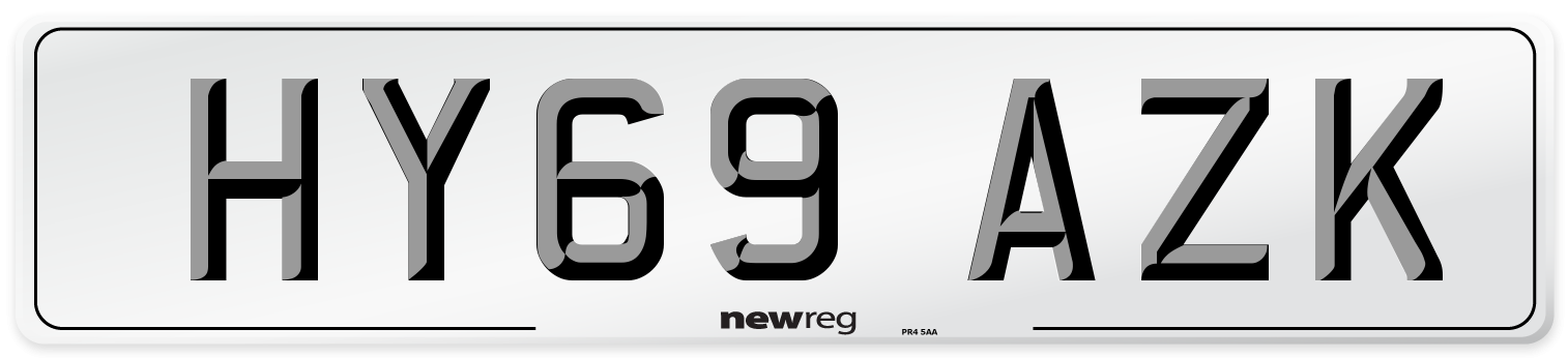 HY69 AZK Front Number Plate