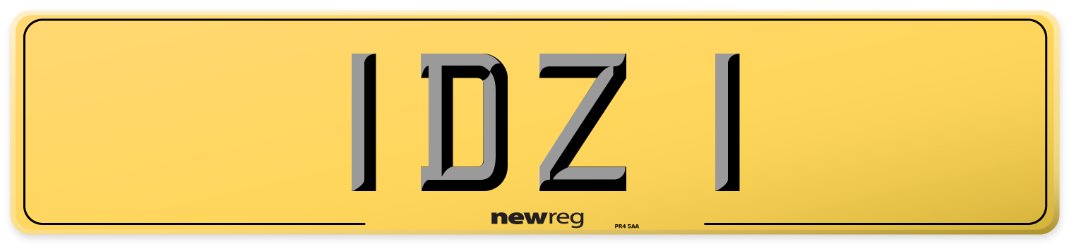 IDZ 1 Rear Number Plate