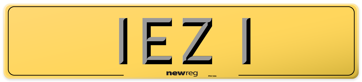 IEZ 1 Rear Number Plate