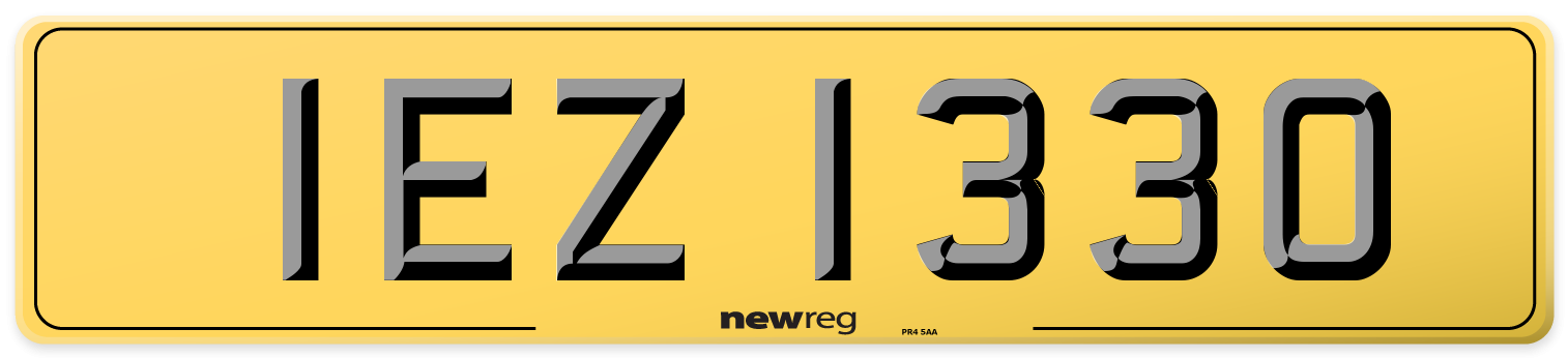 IEZ 1330 Rear Number Plate