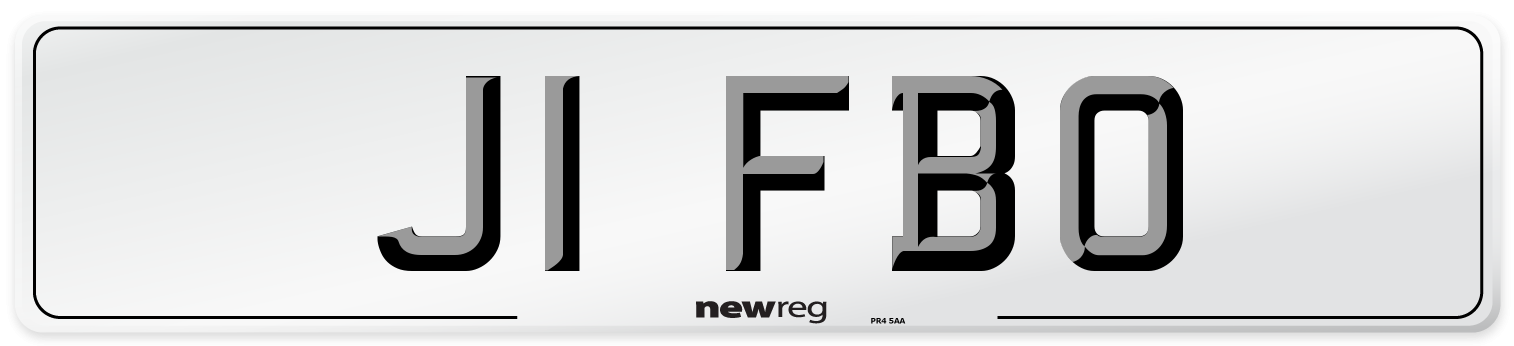 J1 FBO Front Number Plate