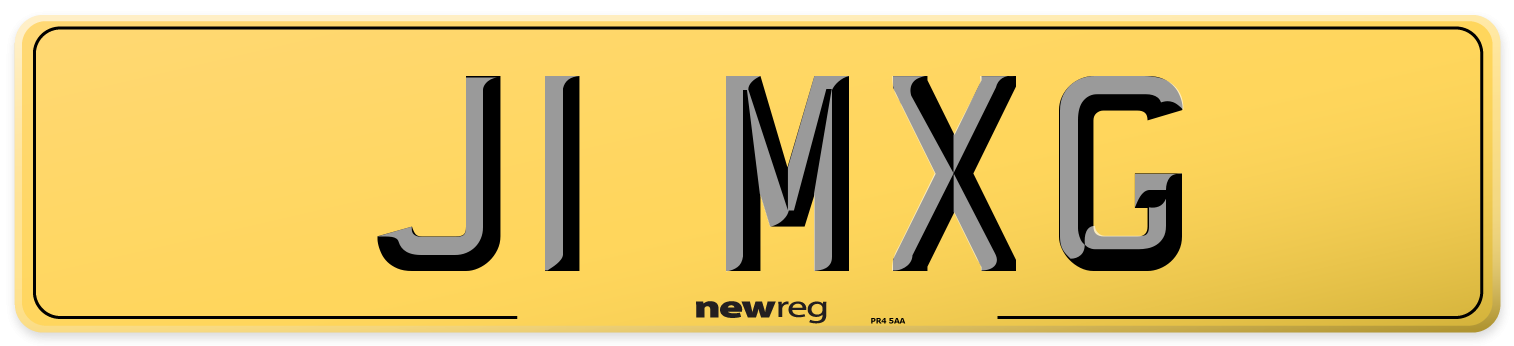 J1 MXG Rear Number Plate