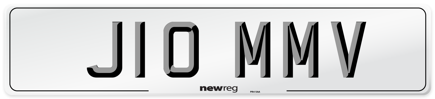 J10 MMV Front Number Plate