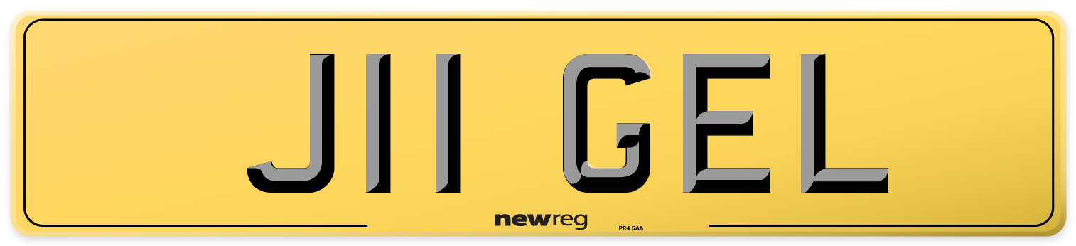 J11 GEL Rear Number Plate