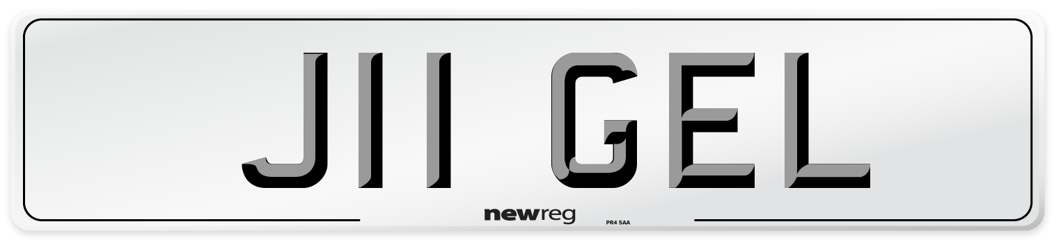J11 GEL Front Number Plate