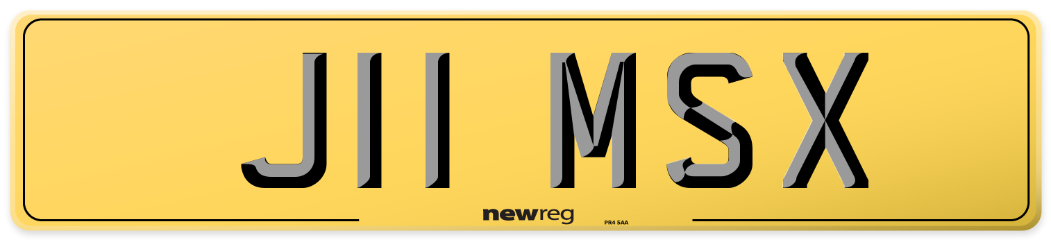 J11 MSX Rear Number Plate
