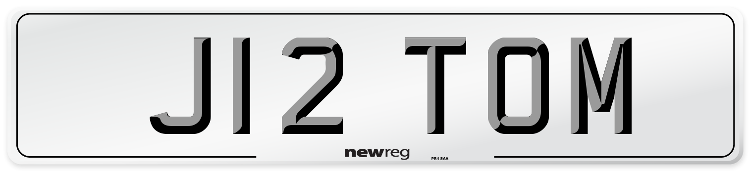 J12 TOM Front Number Plate