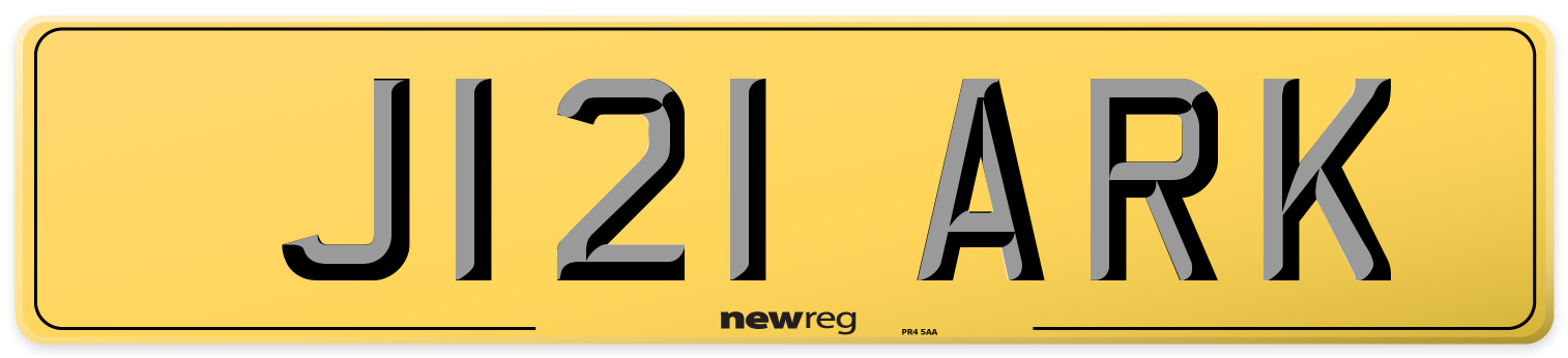 J121 ARK Rear Number Plate