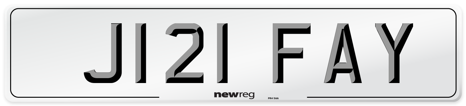 J121 FAY Front Number Plate