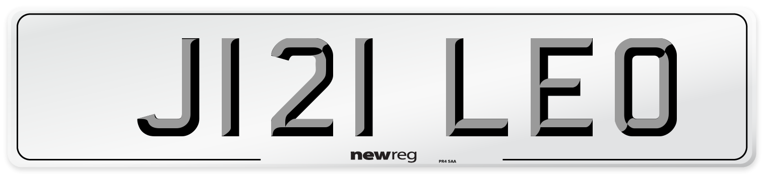 J121 LEO Front Number Plate