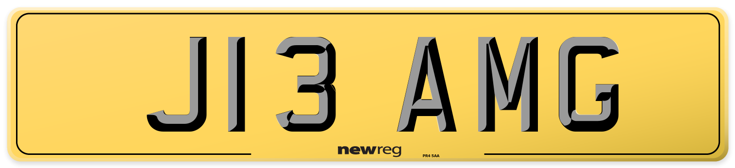 J13 AMG Rear Number Plate