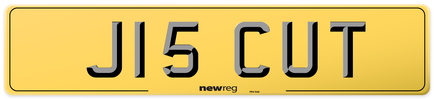 J15 CUT Rear Number Plate