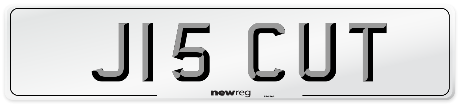 J15 CUT Front Number Plate