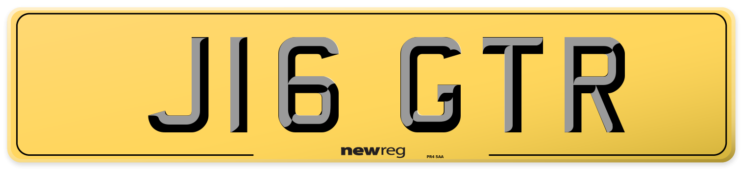 J16 GTR Rear Number Plate
