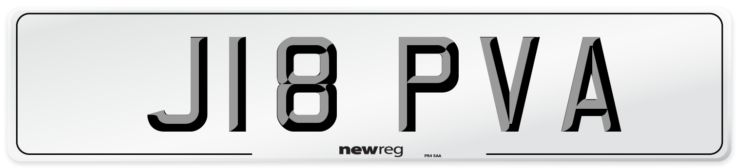 J18 PVA Front Number Plate