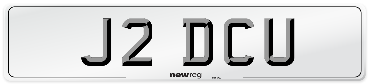 J2 DCU Front Number Plate