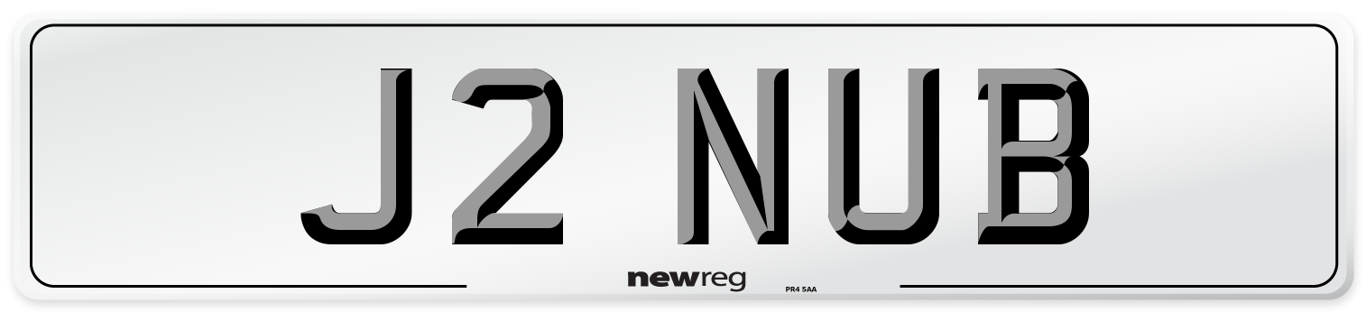 J2 NUB Front Number Plate