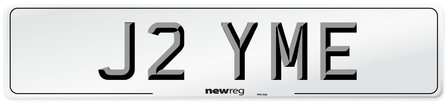 J2 YME Front Number Plate